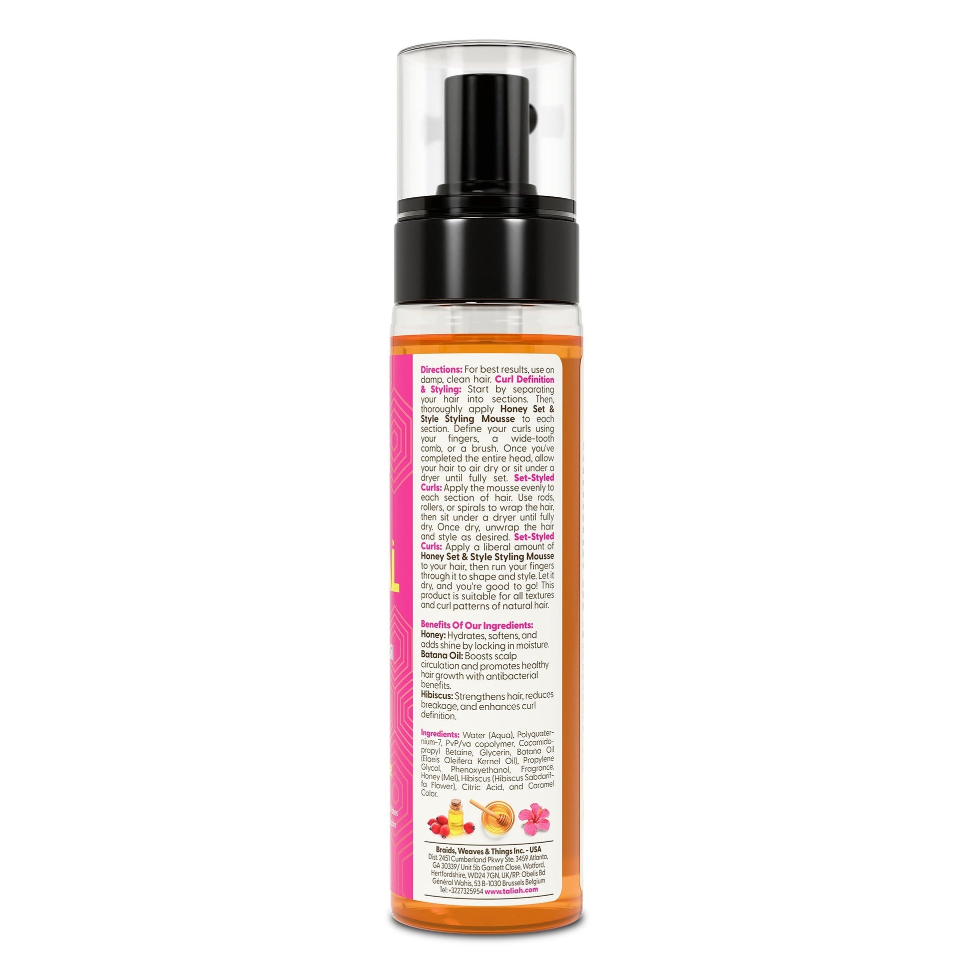 Taliah Waajid Love My Natural Hair Honey Set & Style Styling Mousse