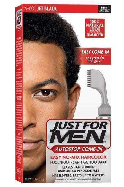 Just For Men Autostop Comb-In Hair Colour - A-60 Jet Black - Beautiful Black Hair