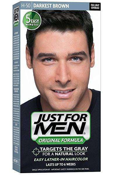 Just For Men Original Formula Hair Colour - H-50 Darkest Brown - Beautiful Black Hair