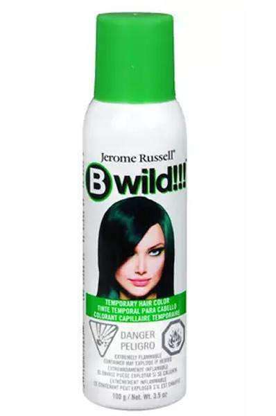 Jerome Russel Bwild Temporary Hair Color Spray - Jaguar Green - Beautiful Black Hair