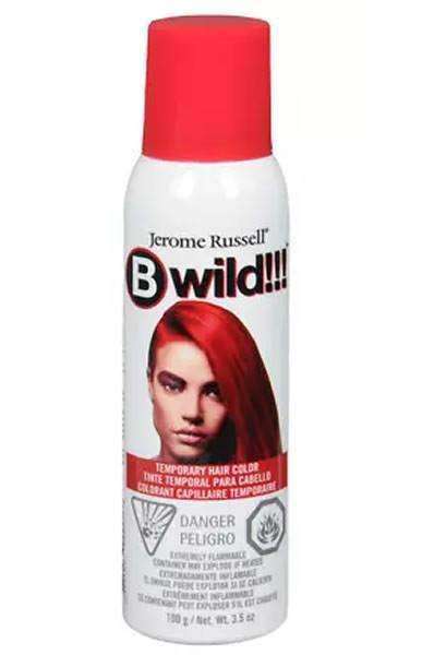 Jerome Russel Bwild Temporary Hair Color Spray - Cougar Red - Beautiful Black Hair