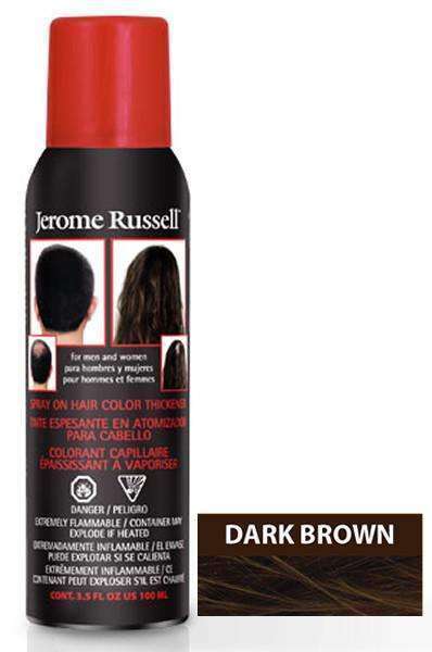 Jerome Russel Spray On Hair Color Thickener - Dark Brown - Beautiful Black Hair