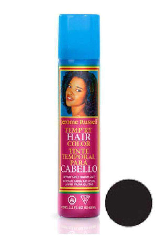 Jerome RussellTemporary Color Spray - Black - Beautiful Black Hair
