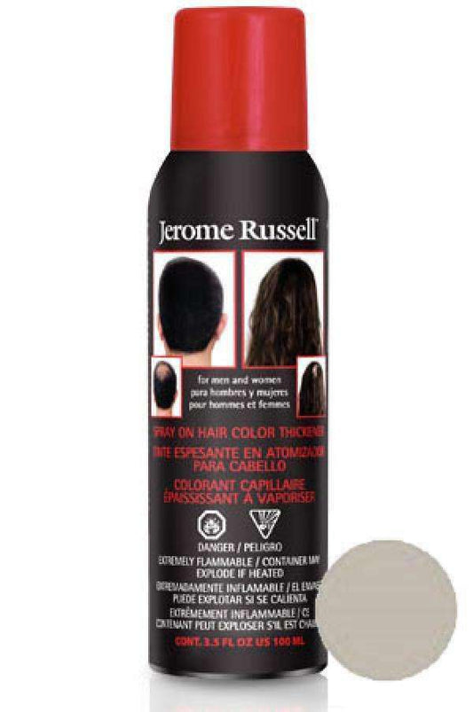 Jerome Russel Spray On Hair Color Thickener- Silver/Gray - Beautiful Black Hair
