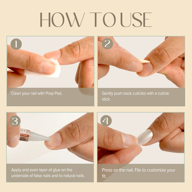 EBIN Press-On Nails Just Landed - Layover #N3DJ003 Medium
