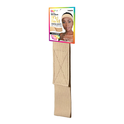 Touch Down Adjustable Buckle Ultra Soft Wig Band - Beige