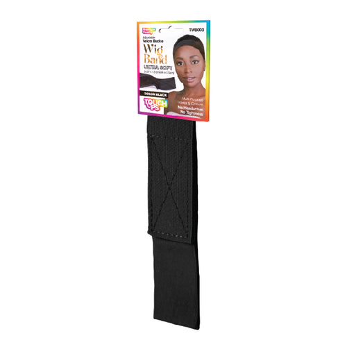 Touch Down Adjustable Buckle Ultra Soft Wig Band - Black