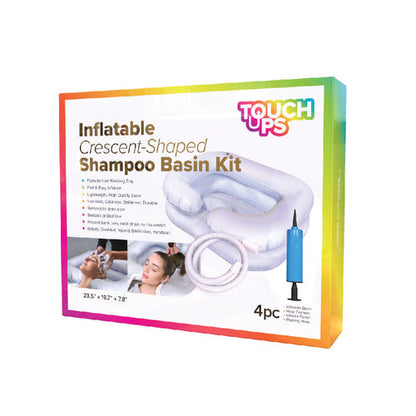 Touch Ups Inflatable Crescent Shaped Shampoo Basin Kit