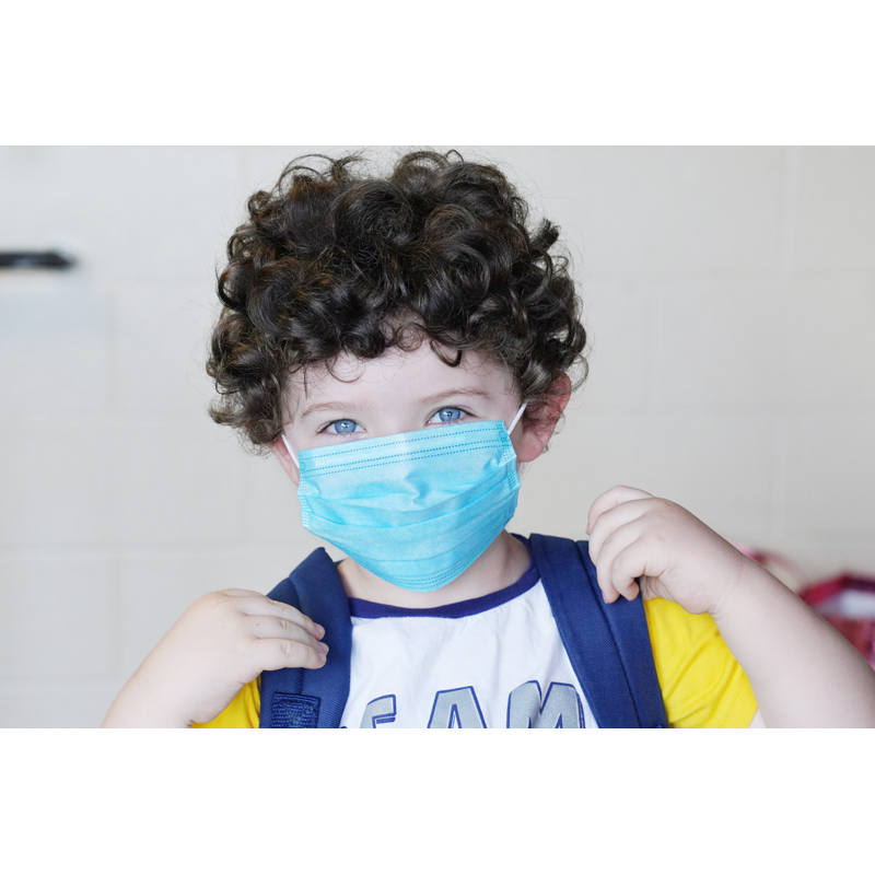 Annie Kids Sterile Face Masks with Elastic Earloops - Light Blue #3763