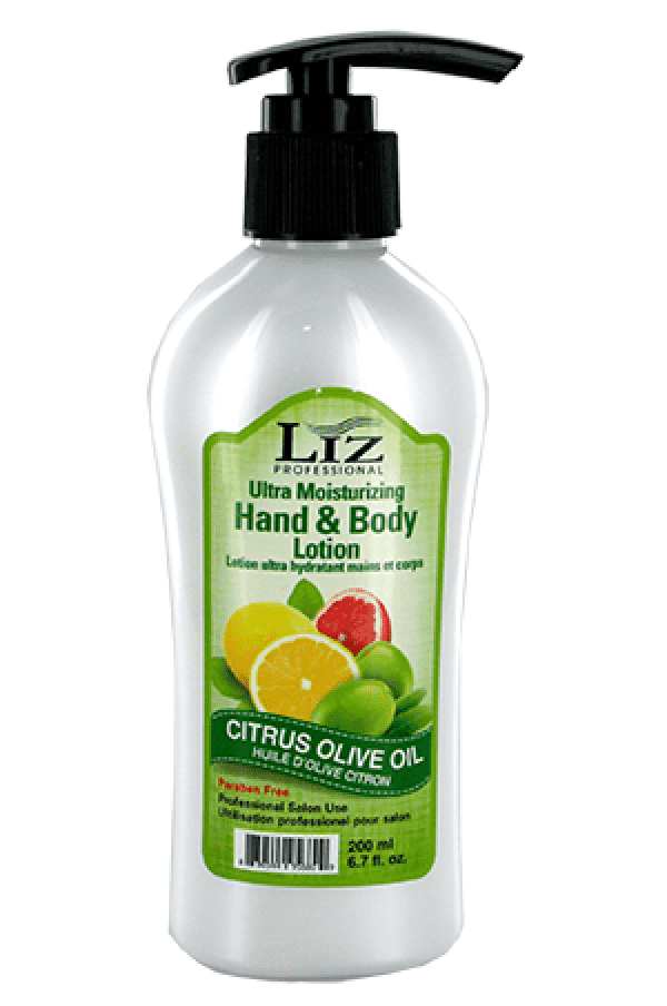 Liz Professional Hand & Body Lotion - Citrus Olive Oil - Beautiful Black Hair
