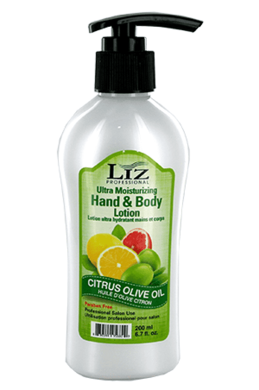 Liz Professional Hand & Body Lotion - Citrus Olive Oil - Beautiful Black Hair