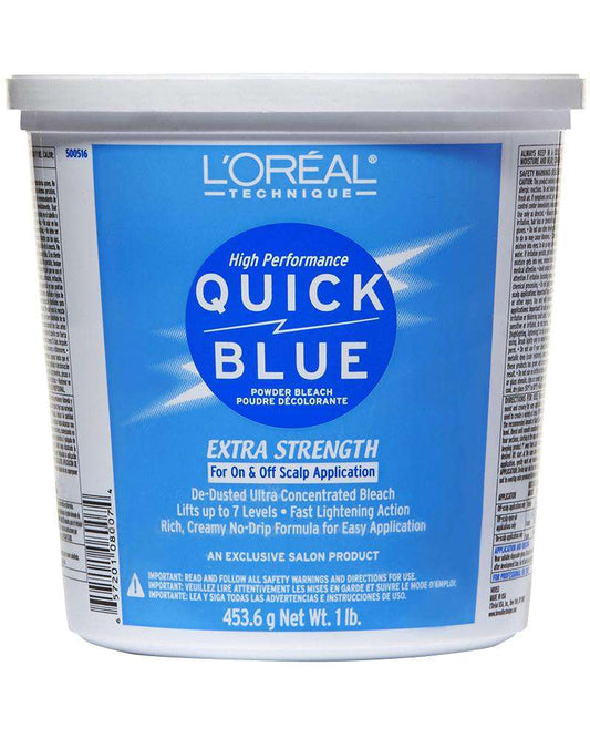 Loreal Quick Blue Powder Bleach - Extra Strength - Beautiful Black Hair