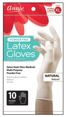 Annie Powder Free Latex Gloves Extra Large #3848 - Beautiful Black Hair