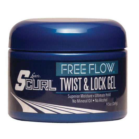 Luster's S-Curl Free Flow Charcoal Mint Twist & Lock Gel - Beautiful Black Hair