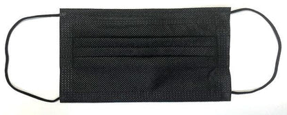 Annie Black Disposable Face Masks with Elastic Earloops