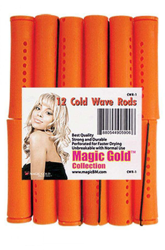 Magic Gold Cold Wave Rods 13/16" Orange - Beautiful Black Hair