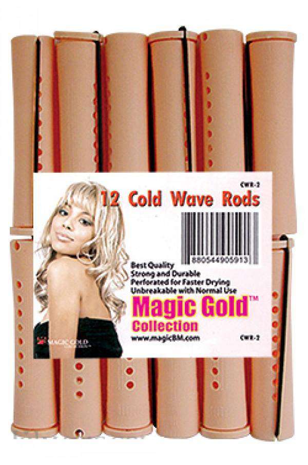 Magic Gold Cold Wave Rods 12/16" Peach - Beautiful Black Hair