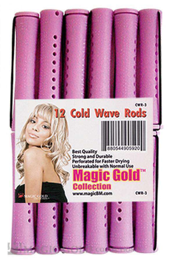 Magic Gold Cold Wave Rods 11/16" Lilac - Beautiful Black Hair