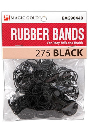 Magic Gold Rubber Bands 275pcs - Black #BAG90448