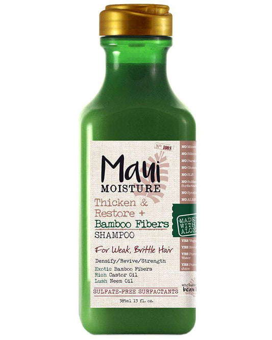 Maui Moisture Thicken & Restore Bamboo Fibers Shampoo - Beautiful Black Hair