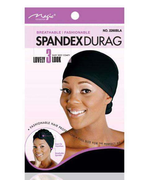 Magic Collection Spandex Du Rag #2260BLA - Beautiful Black Hair