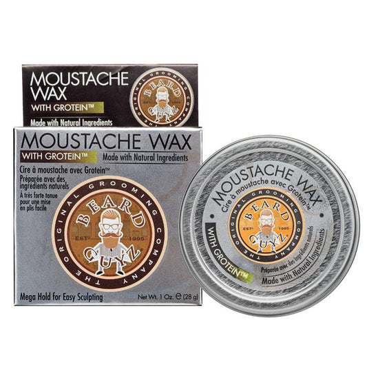 Beard Guyz Natural Moustache With Grotein(1oz) - Beautiful Black Hair