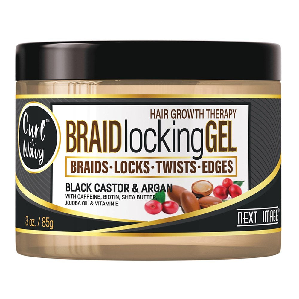 Next Image Braid Locking Gel -  Black Castor & Argan 3oz