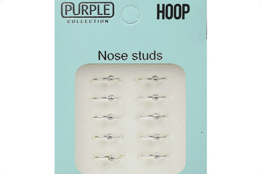 Purple Collection Hoop Nose Ring Studs