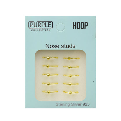 Purple Collection Hoop Nose Ring Studs NRI3003