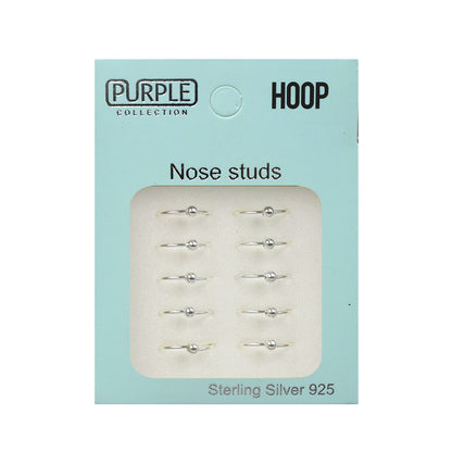 Purple Collection Hoop Nose Ring Studs NRI3004