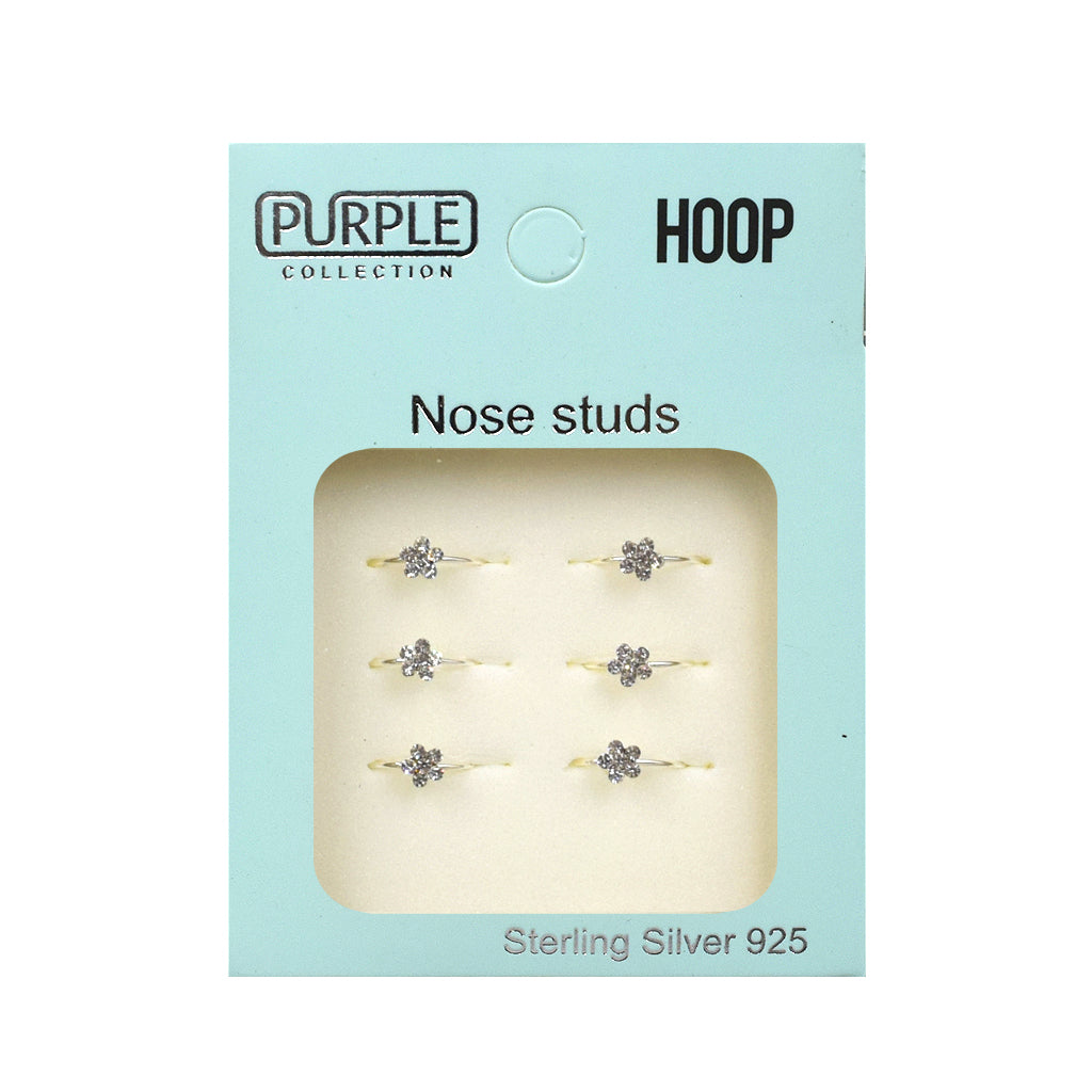 Purple Collection Hoop Nose Ring Studs NRI3006