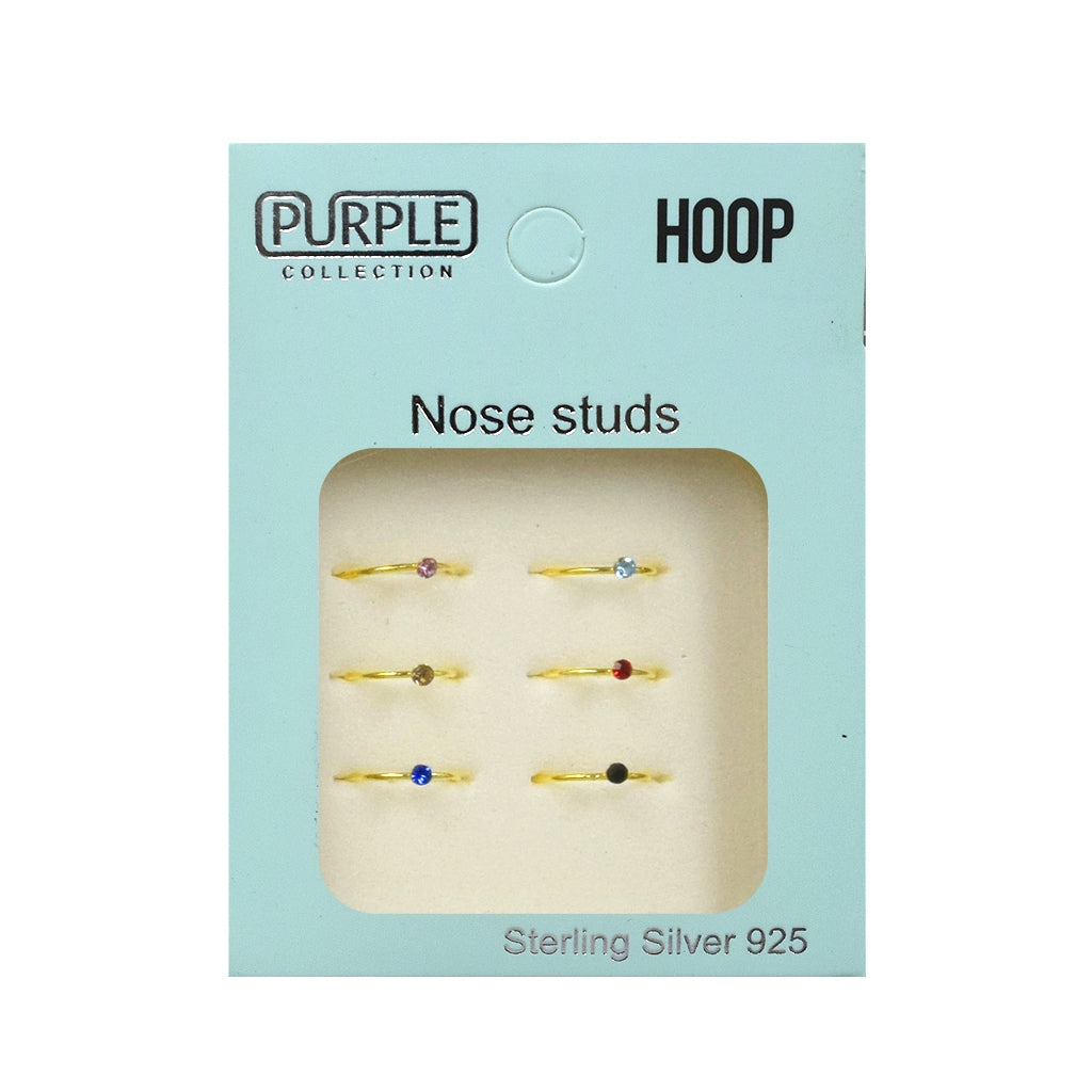 Purple Collection Hoop Nose Ring Studs NRI3007