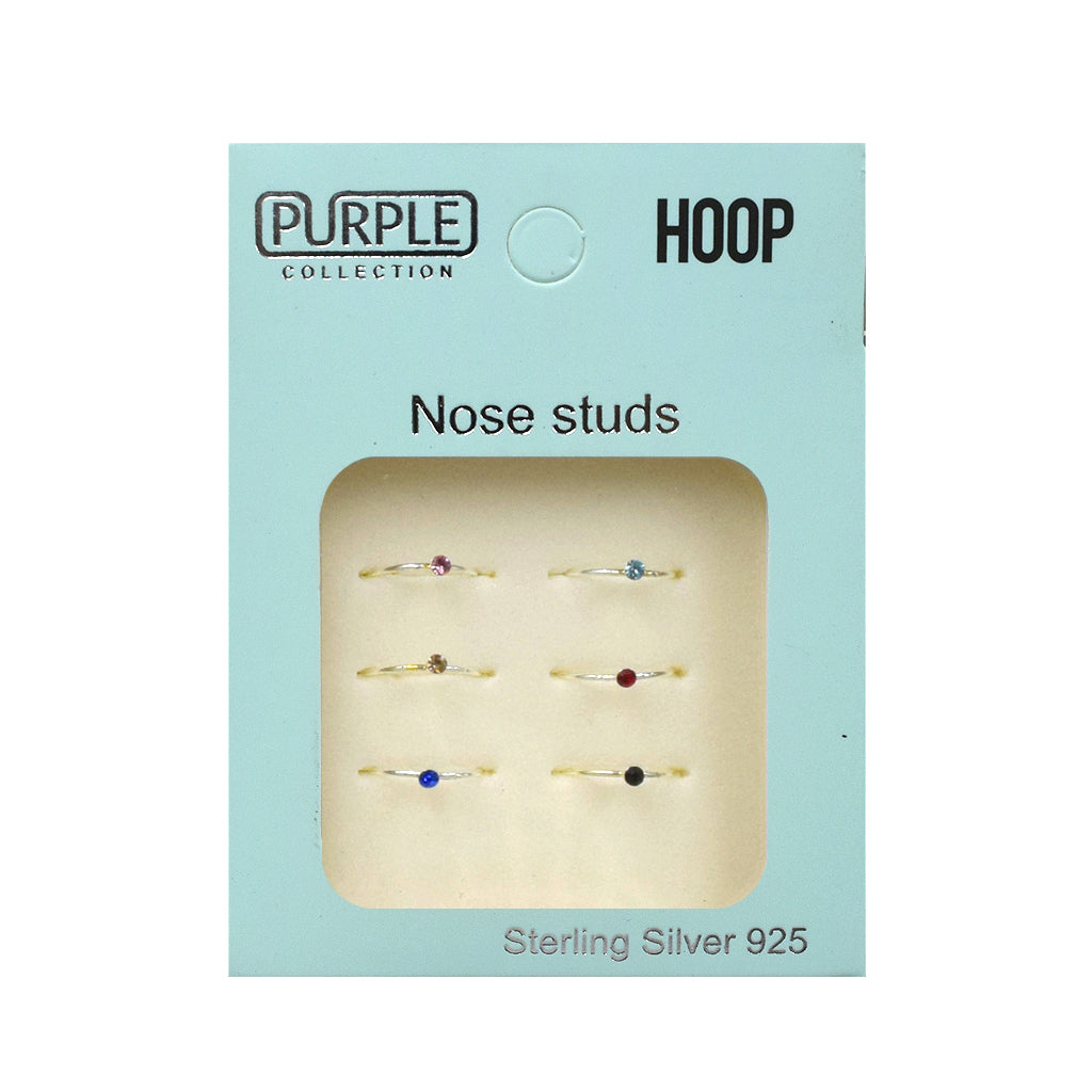 Purple Collection Hoop Nose Ring Studs NRI3008