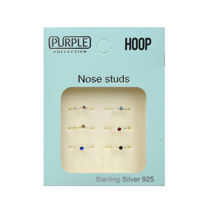 Purple Collection Hoop Nose Ring Studs NRI3008