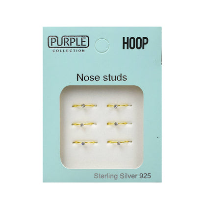 Purple Collection Hoop Nose Ring Studs NRI3009