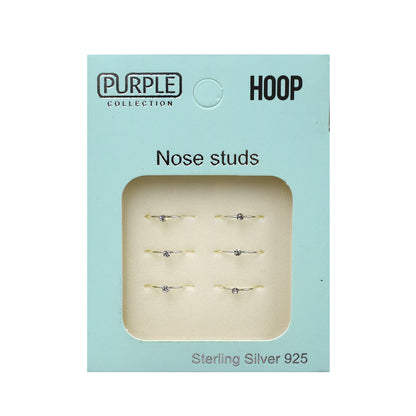 Purple Collection Hoop Nose Ring Studs