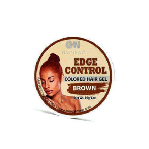 ON Natural Edge Control Colored Hair Gel - Brown - Beautiful Black Hair