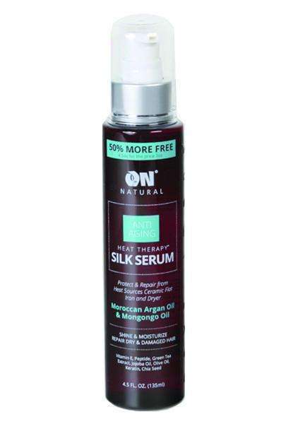 ON Natural Anti Aging Heat Therapy Silk Serum - Moroccan Argan Oil & Mongongo Oil - Beautiful Black Hair