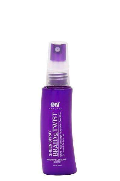 ON Natural Braid &Twist Sheen Spray - Cherry Blossom & Keratin - Beautiful Black Hair