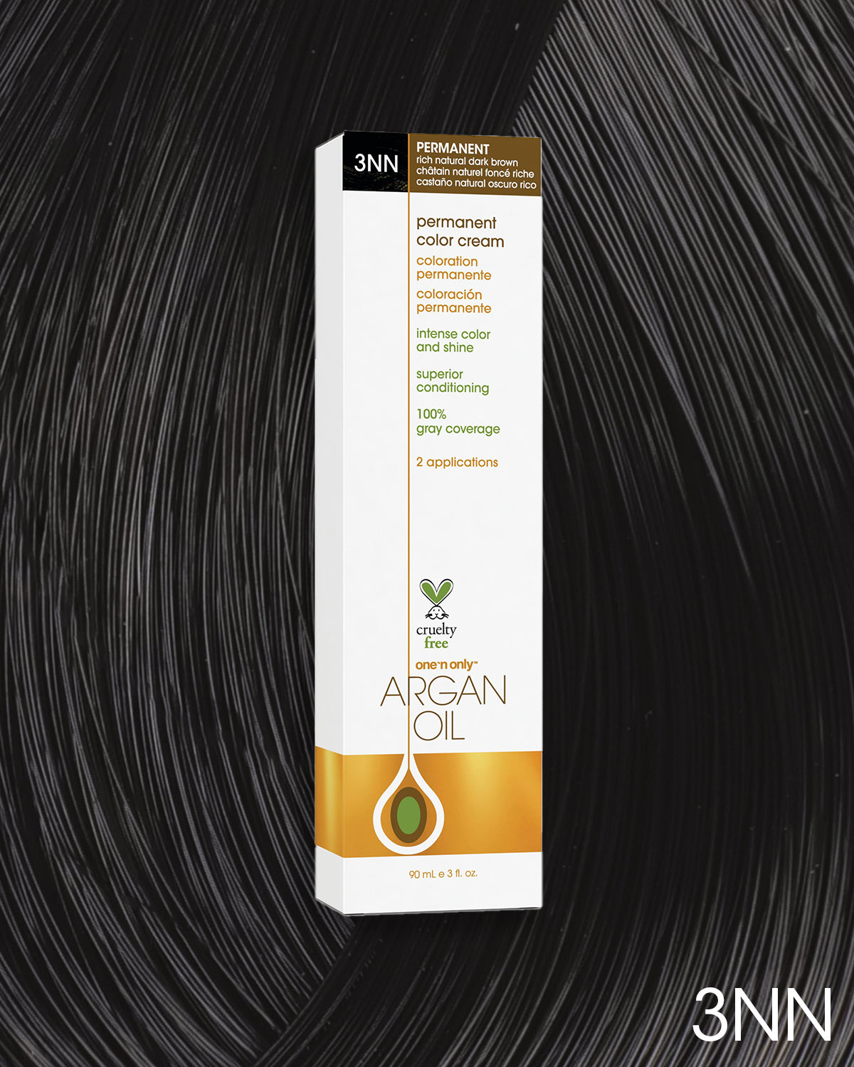 One 'n Only Argan Oil Permanent Hair Color - 3NN Rich Natural Dark Brown
