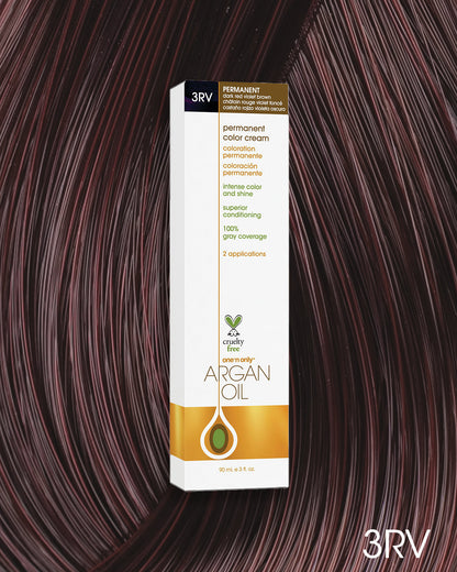 One 'n Only Argan Oil Permanent Hair Color - 3RV Dark Red Violet Brown