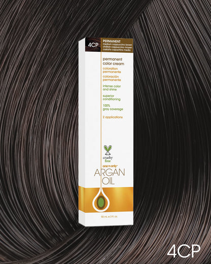 One 'n Only Argan Oil Permanent Hair Color - 4CP Medium Cappuccino Brown