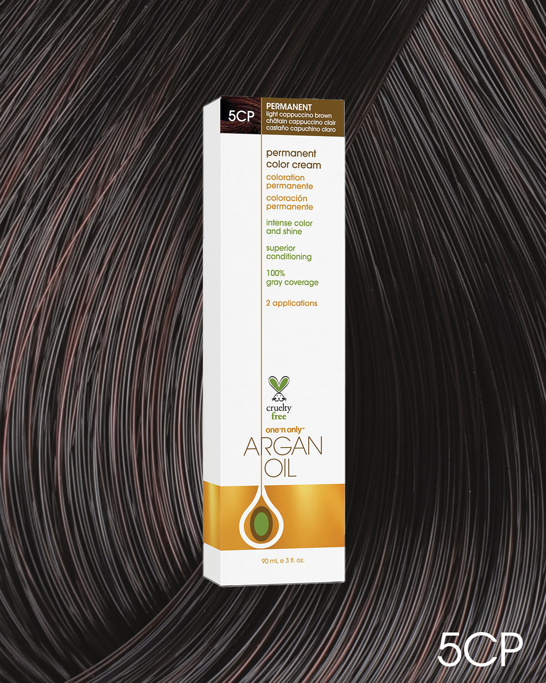 One 'n Only Argan Oil Permanent Hair Color - 5CP Light Cappuccino Brown