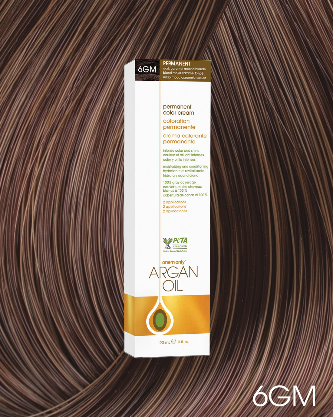 One 'n Only Argan Oil Permanent Hair Color - 6GM Dark Caramel Mocha Blonde