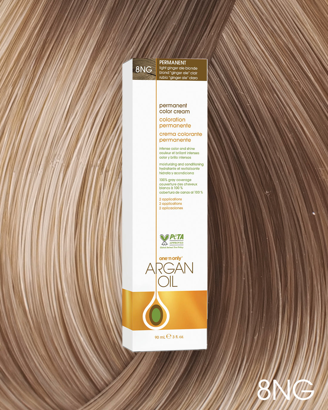 One 'n Only Argan Oil Permanent Hair Color - 8NG Light Ginger Ale Blonde