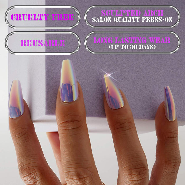 EBIN Press-On Nails Out Of This World - Milky Way #N3DO003 Long