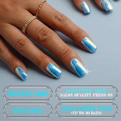 EBIN Press-On Nails Out Of This World - Neptune #N3DO005 Medium