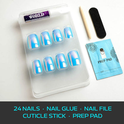 EBIN Press-On Nails Out Of This World - Neptune #N3DO005 Medium