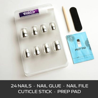 EBIN Press-On Nails Out Of This World - Moon #N3DO006 Short