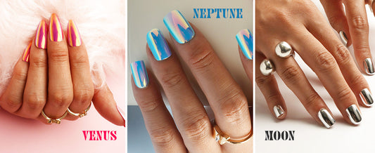 EBIN Press-On Nails Out Of This World - Neptune #N3DO005 Medium